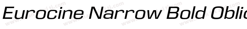 Eurocine Narrow Bold Oblique字体转换